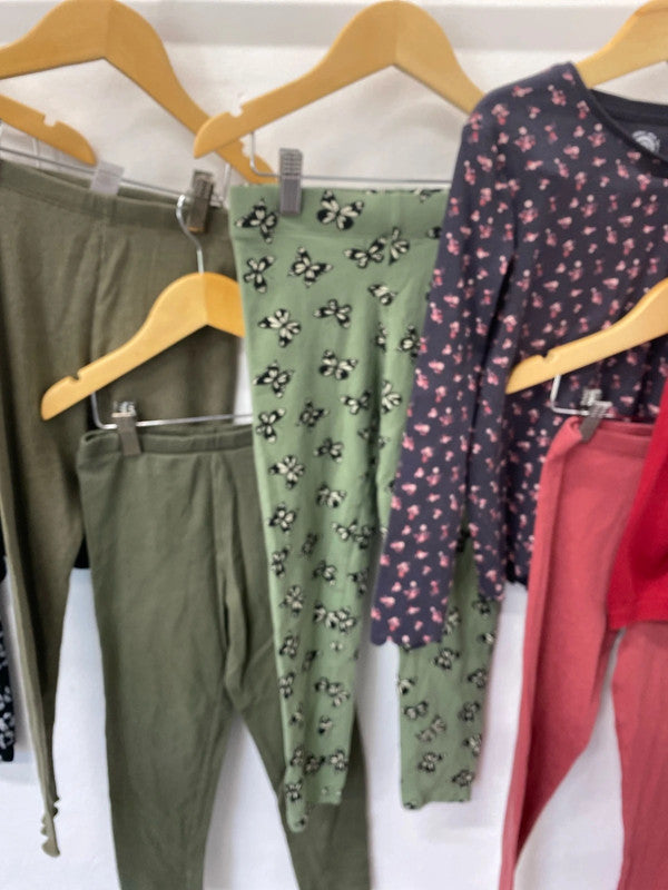Fabulous active fun girls bundle leggings casual Age7-9 M&S H&M #61 LD003