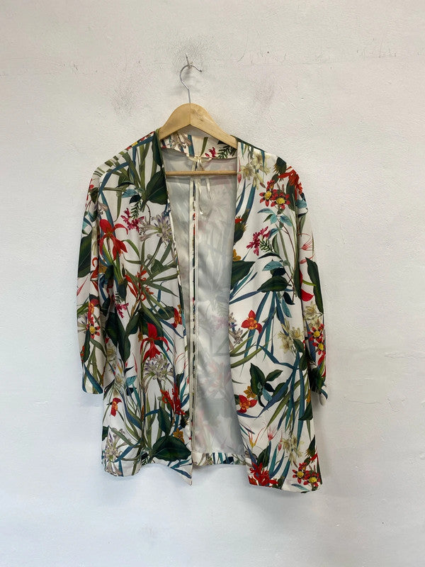 Lovely Dorothy Perkins floral botanical blazer UK 12 LG006