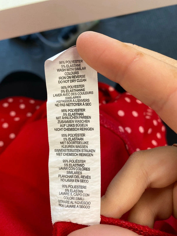 Stunning Boohoo polka dot mini dress uk 22 NC001