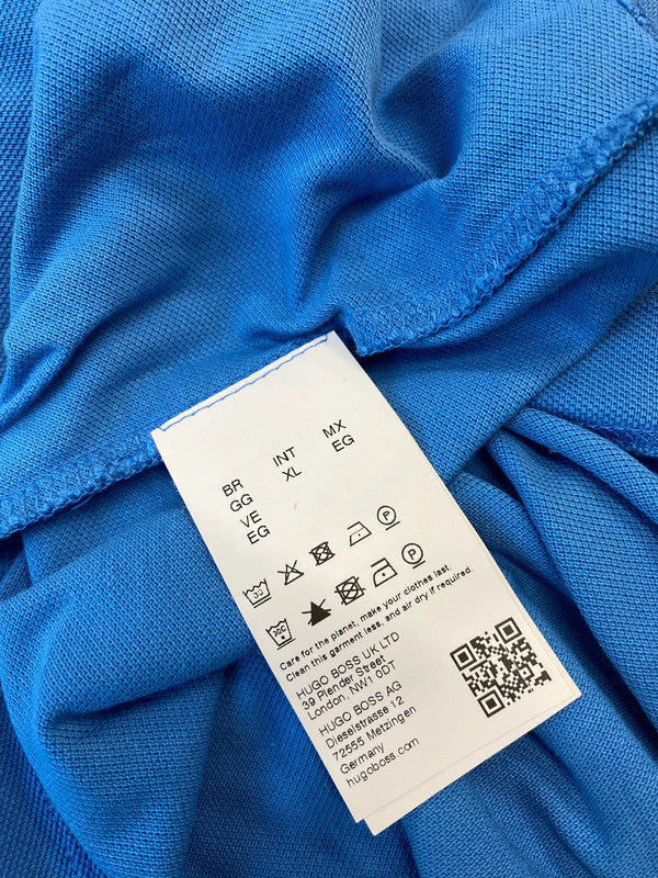 Fab Baby Blue polo shirt Pure cotton UkXL Mens Hugo Boss Black Label AT001