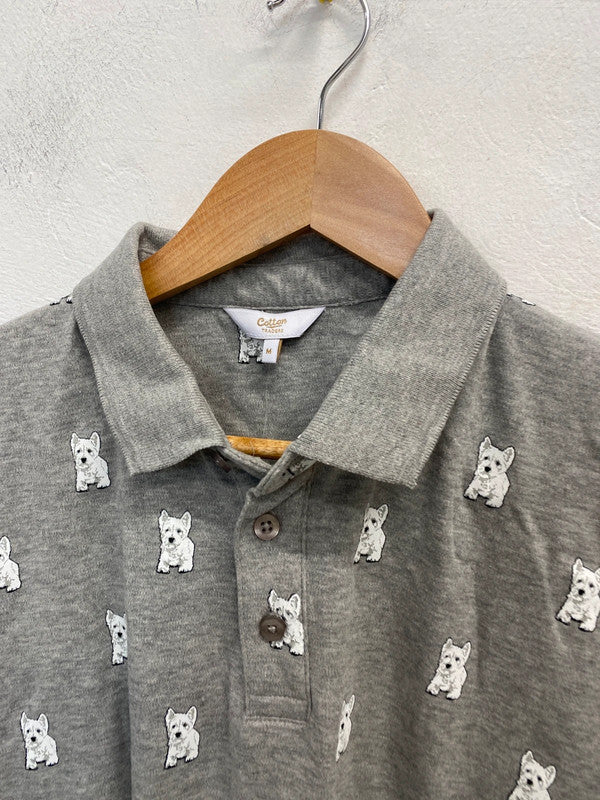 Lovely cotton traders dog polo shirt nwt UK M LW005