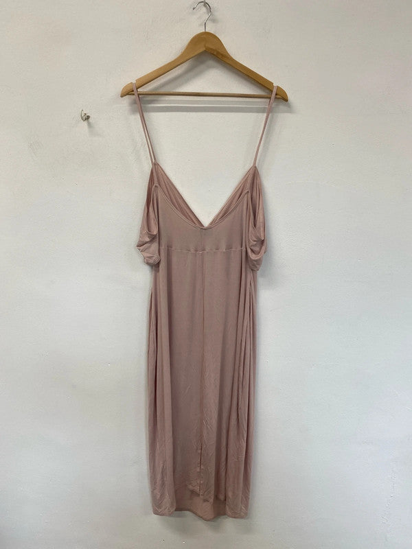 Asos Fabulous Rose Pink Maternity Cold Shoulder Dress UK 10 JB005