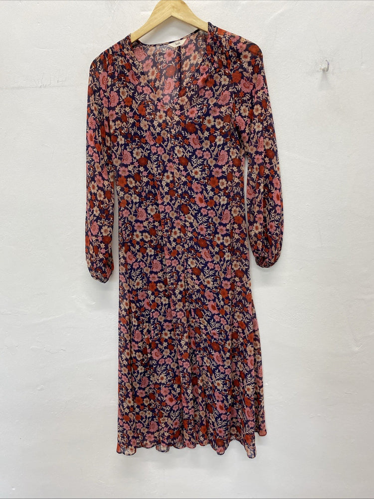 Stunning Overlay Hush Demi Godet midi dress Uk4-6 SS004