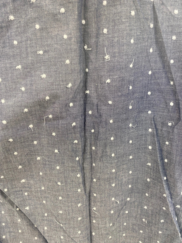 White Stuff Lovely Grey Blue Polkadot Shirt UK 12 MM005