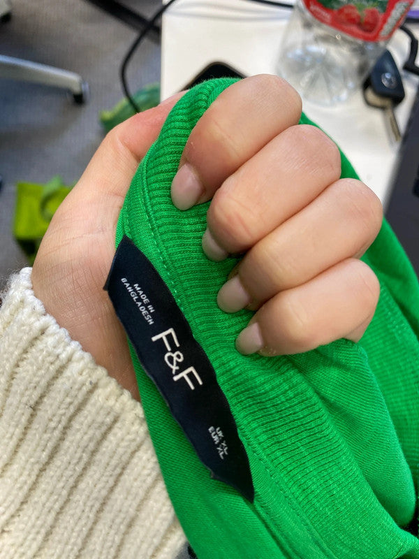 Lovely F&F green tiered maxi dress UK XL NC001