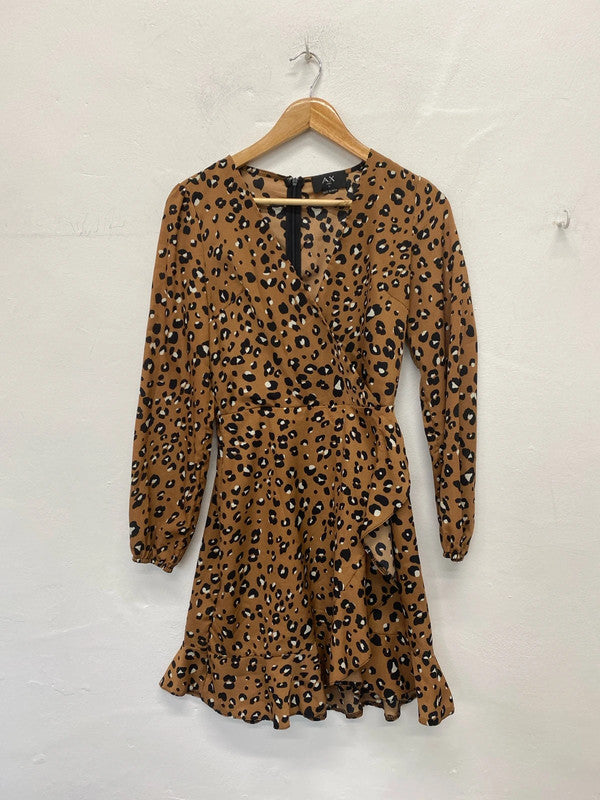 Fabulous AX Paris animal print Rara fun party Dress Uk8 LK009