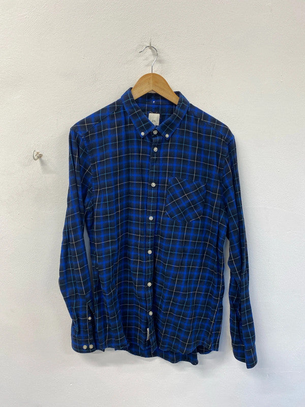Duo of check shirts River Island western popper #39 L KM004