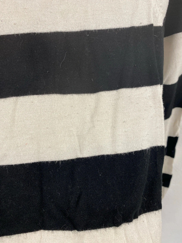 Whistles Chic Ivory & Black Stripe Turtleneck Jumper Size S SN002