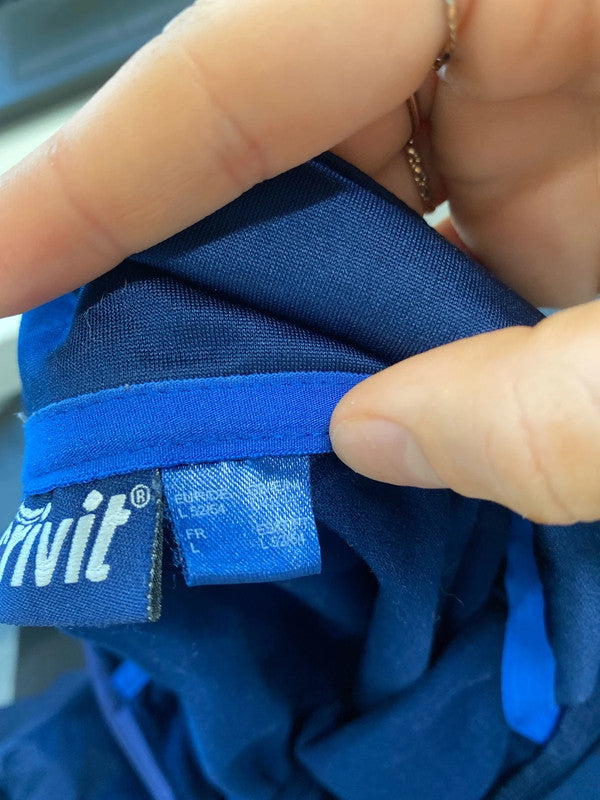 Fabulous crivit dark blue quarter zip top uk 12 KD001