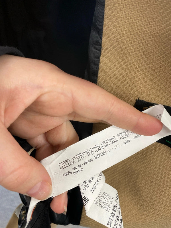 Zara Stylish Tan Overcoat Size S JM005