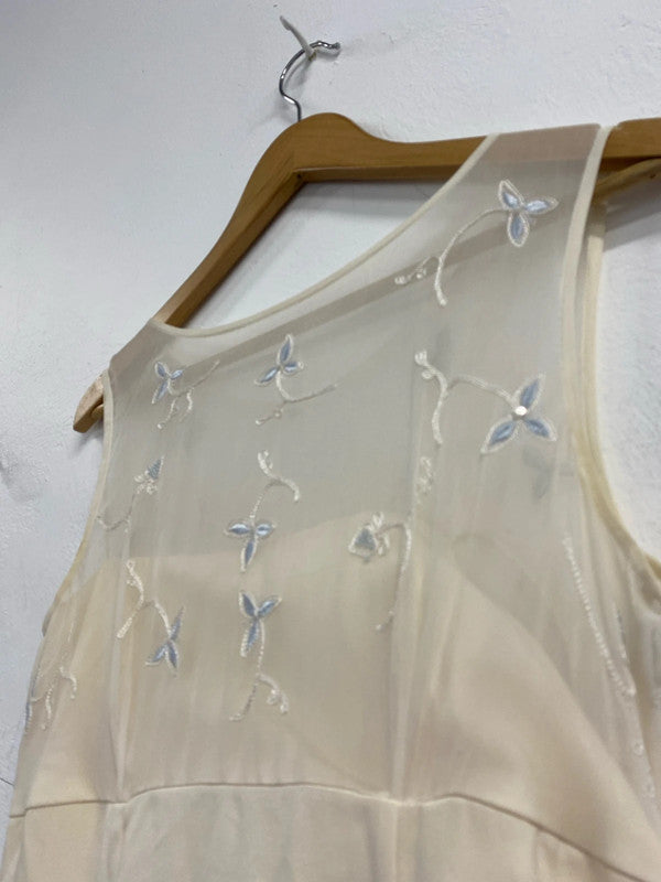 Fabulous Jacques Vert pure silk occasion dress & jacket Uk12 JS004