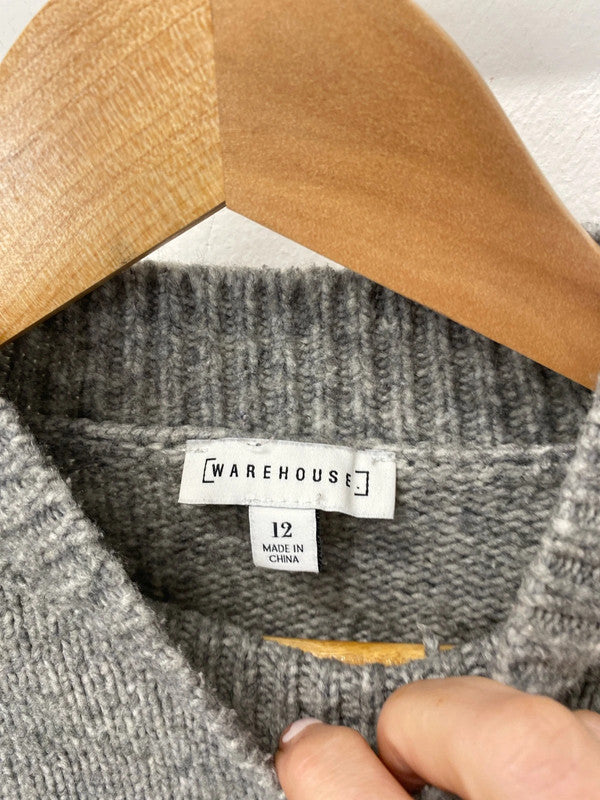 Fabulous trio of crochet knit jumpers Uk12-14 Tu & warehouse #4 LN001