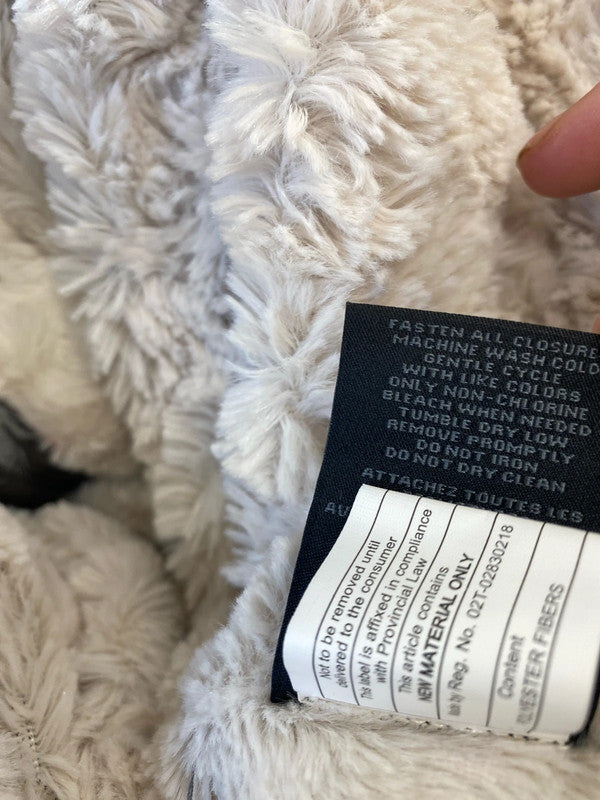 Fabulous Steve Madden silver quilted puffer jacket faux fur lining UkL (16) MW001