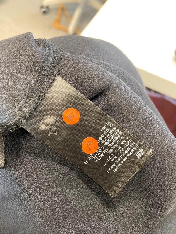 Lovely H&M black semi sheer blouse UK 16 KM003