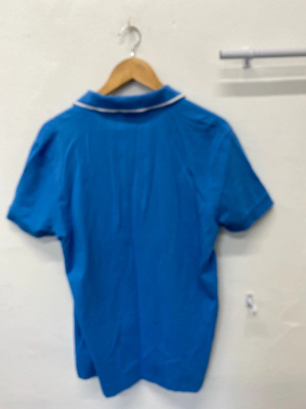 Fab Baby Blue polo shirt Pure cotton UkXL Mens Hugo Boss Black Label AT001