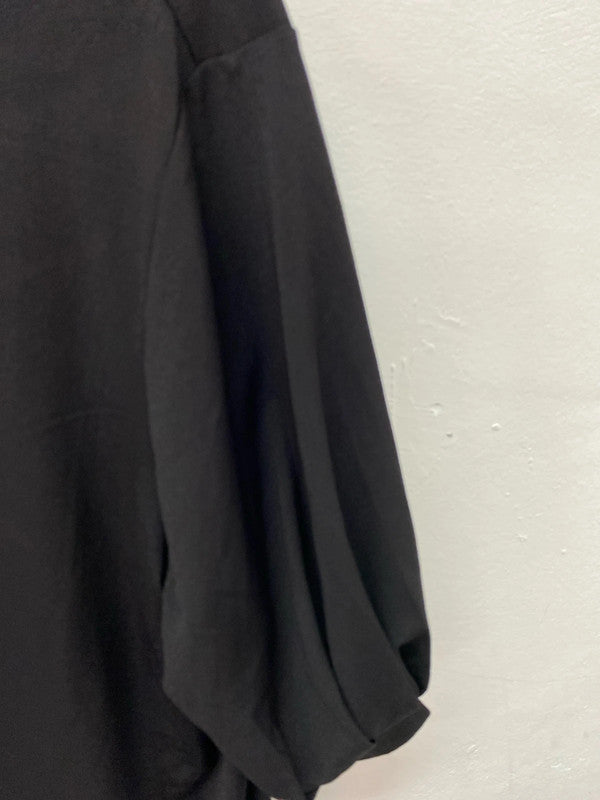 Fabulous Black blouse slight puff sleeve UkXL H&M IM001