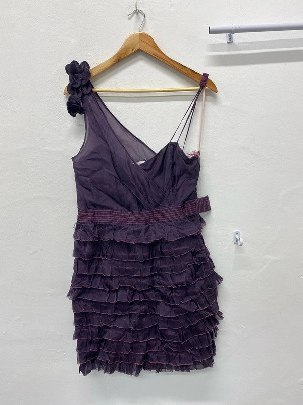 Fabulous Rare 1990’s Luella occasion event dress UK14 purple pink KN003