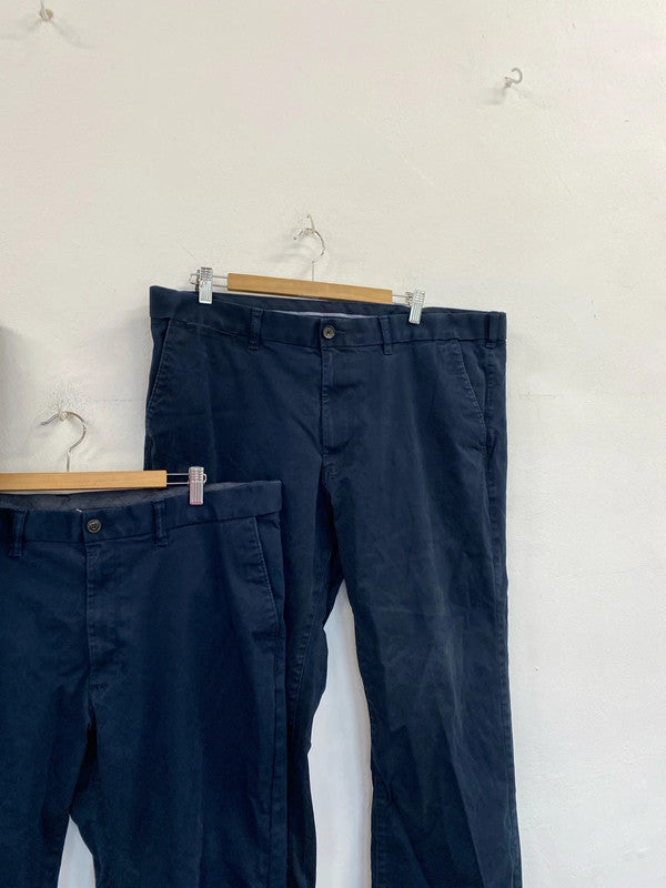 M&S Navy chinos Uk42 W 31L / 29L Trio #92 JS004