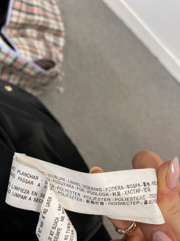 Fabulous Zara women black studded biker jacket UK XS KM004