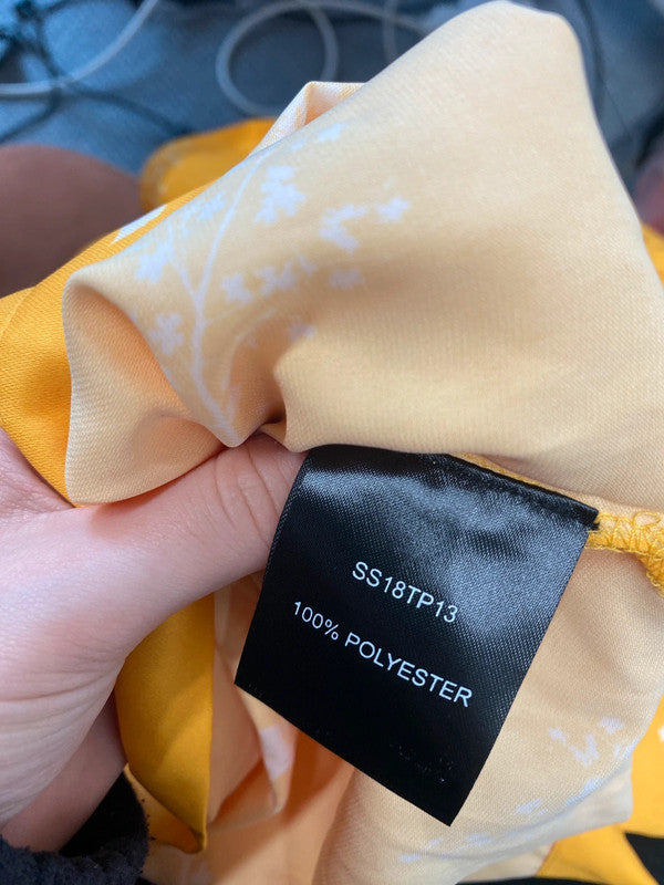 Stunning sosandar floral tunic yellow top UK 12 LW005