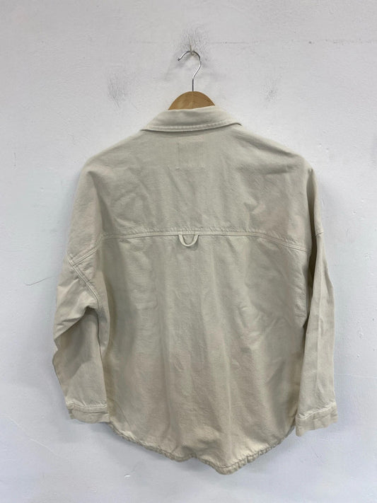 Zara Trendy Cream Denim Oversize Shacket Size XS SD002