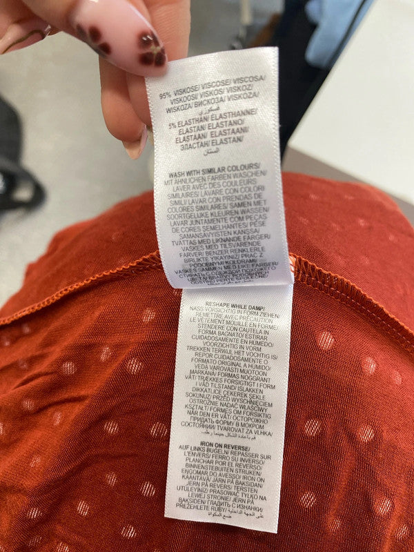 Lovely love yours tiered midi dress terracotta UK 22-24 IM001