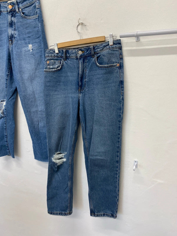 Fabulous duo of Tori New Look Jeans Uk10 blue Mom style JM008