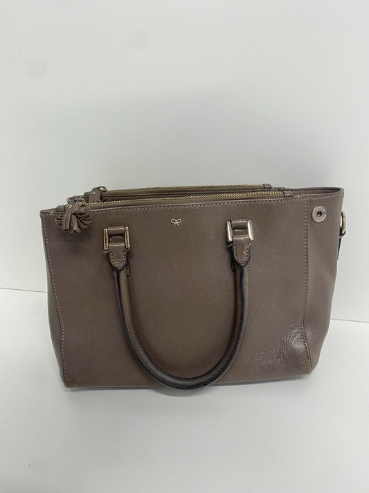 Lovely Anya Hindmarch Beirut Brown Handbag With 2x Straps JP001