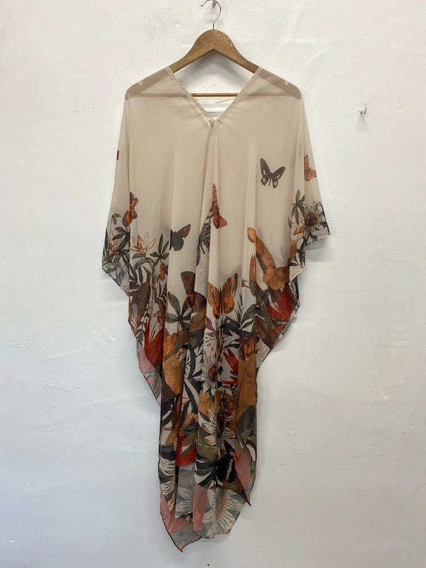 H&M Gorgeous Butterfly Floral Kaftan One Size NC001
