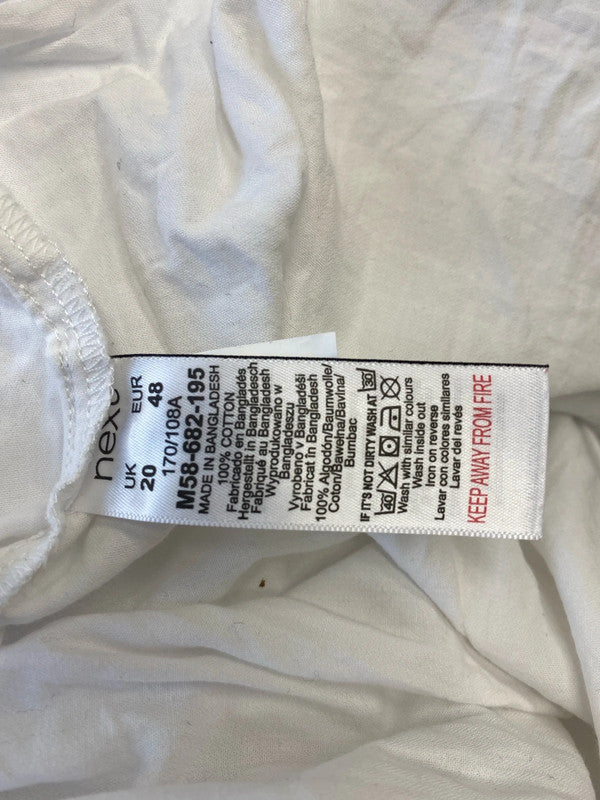 Fabulous Oversized White Pure Cotton Uk20 Next shirt IM001