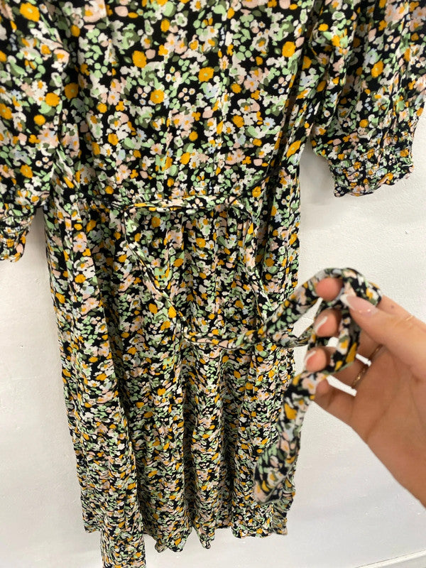 Stunning M&S floral midi dress uk 14R KS003