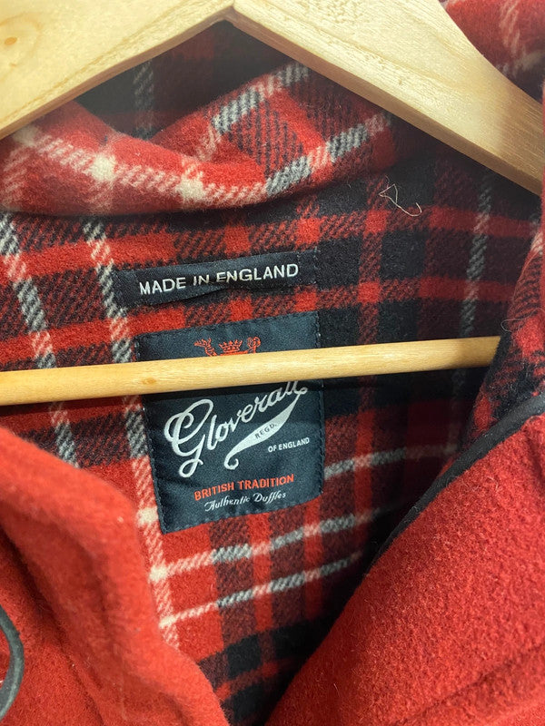 Vintage Gloverall red duffle UK30 US6 toggles hooded TC002
