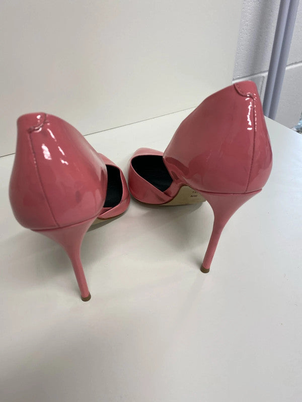 Fabulous Barbie Pink stiletto shoes UK6 faux patent leather KM004
