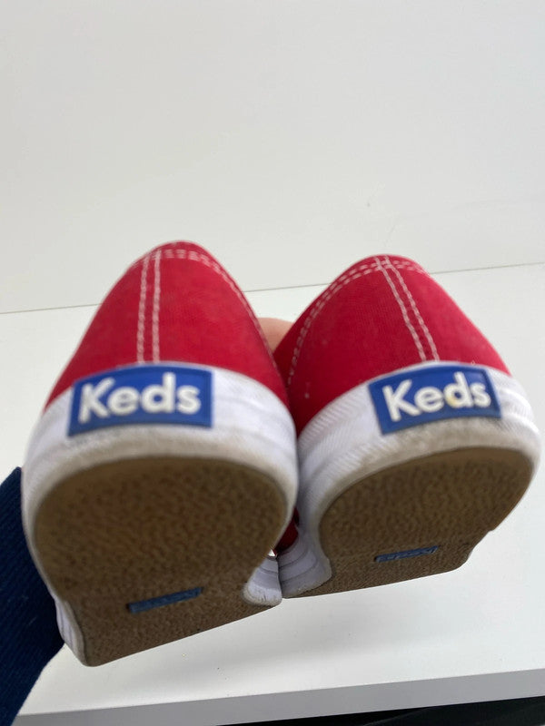 Fab Cherry Red Classic Keds Uk7.5 trainers JH001