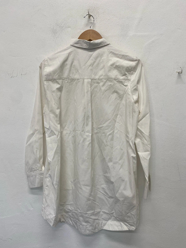 Fabulous Phase Eight white blouse dinky collar Uk12 SS002