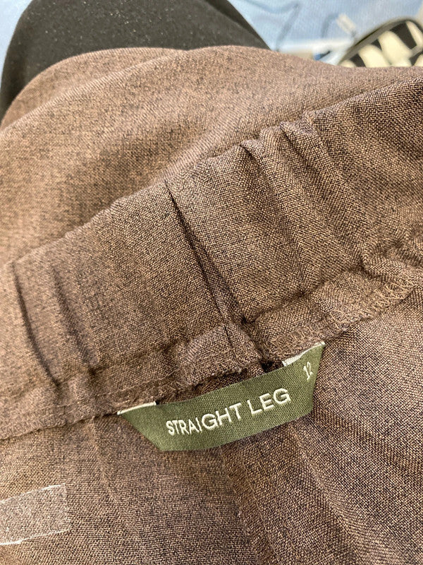 Lovely bonmarche brown straight leg trousers UK 12 IM001