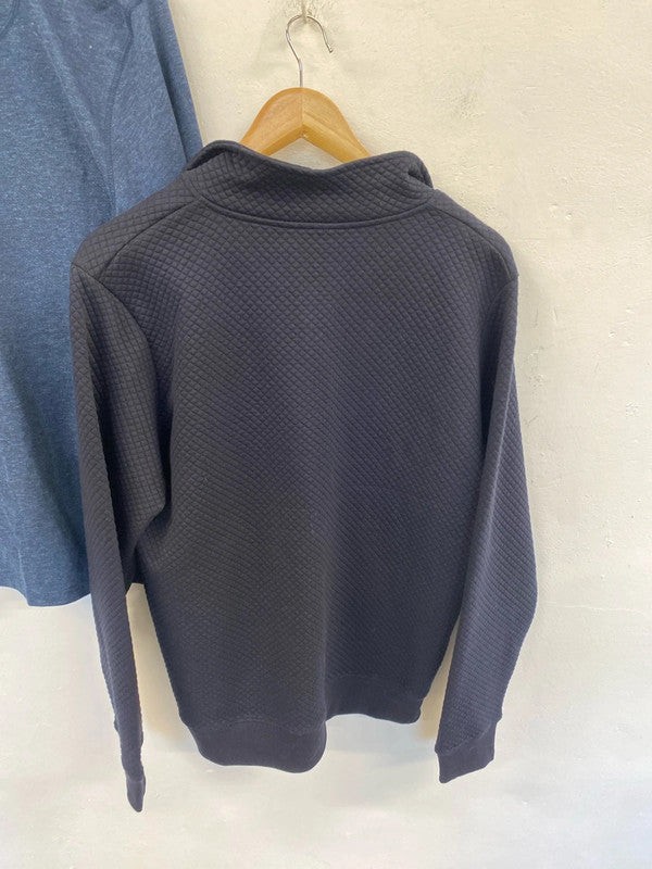 Classic gents jumper duo 1/4 Zip grandad navy M Next Peacocks #1 JR001