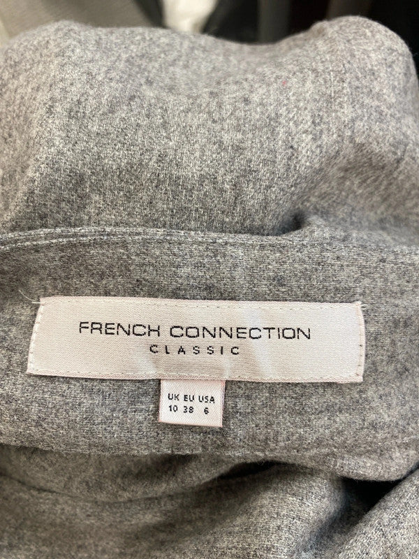 French Connection Preppy Grey Skater Skirt UK 10 AG006