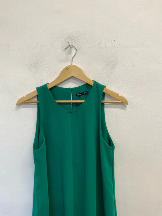 Gorgeous Zara green skater dress UK M LL003