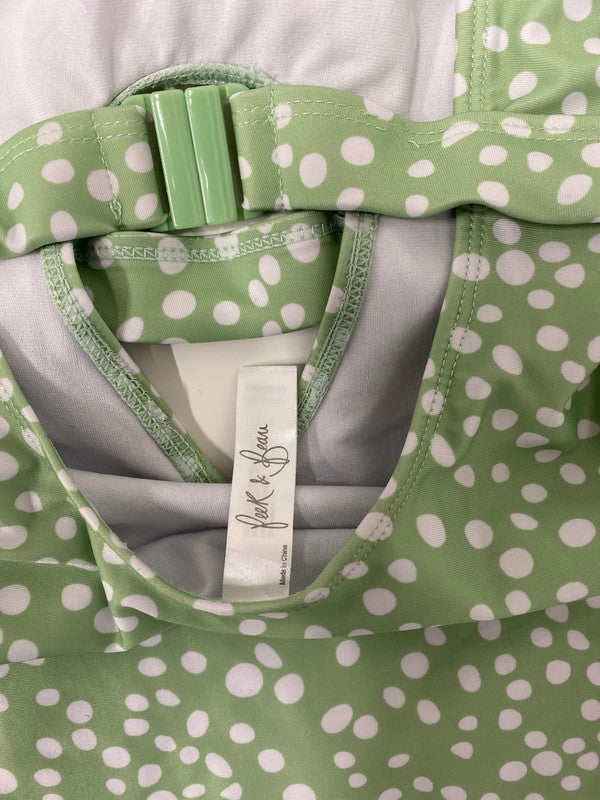 Fabulous Peek & Beau 10D/DD sea green and white polka one piece LP003