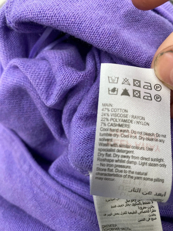 Fabulous Oversized Cashmere blend Mint Velvet jumper lilac lightening UkM KD001