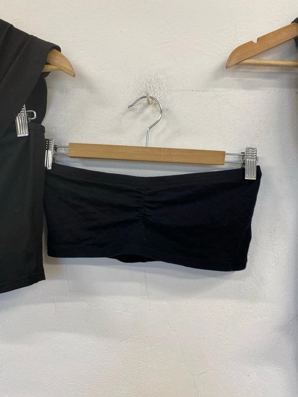 Boohoo New Look Shein Chic Black Tops Trio UK 8-10 #22 LK009