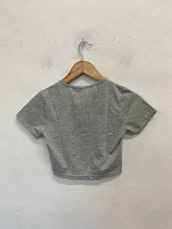 Lovely edge street grey crop t shirt UK 8 SD002
