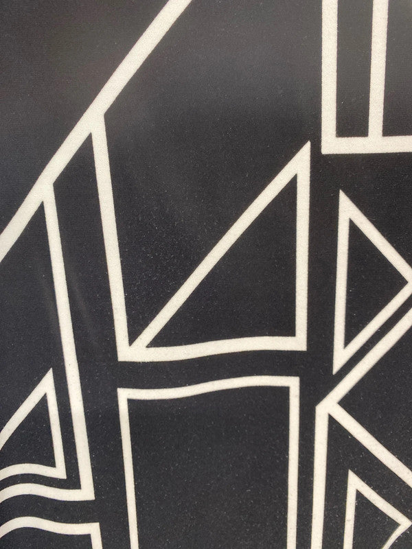 Lauren Ralph Lauren Chic Black & White Geometric Jersey Shift Dress Size S KM005