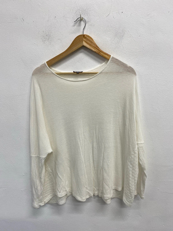 Fabulous Phase Eight Loose fit super soft Ivory knit jumper Uk10 KD001