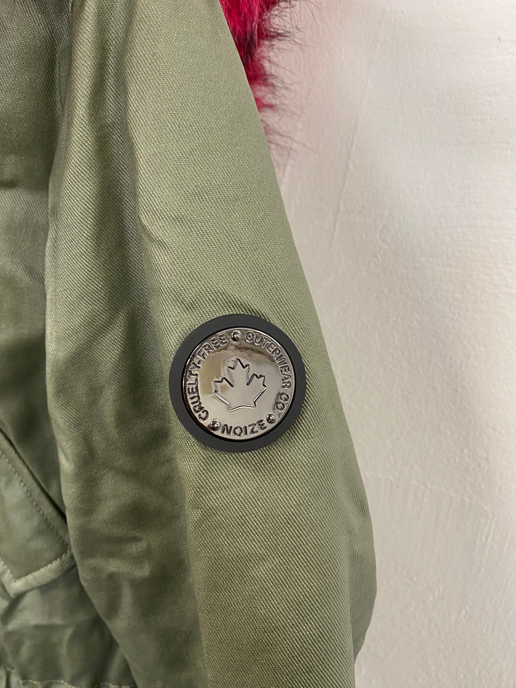 Gorgeous Noize parka pink grey faux fur Jolie S RF001