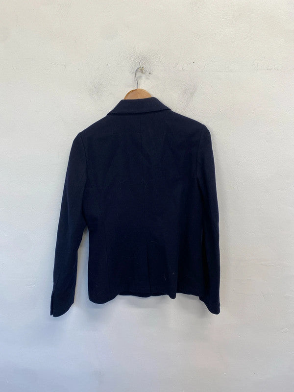 Lovely gap navy wool blend blazer UK 12 AO001