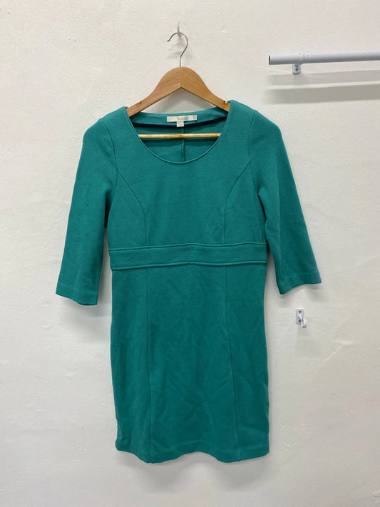 Fabulous Boden teal textured cotton dress Uk12 R LW005