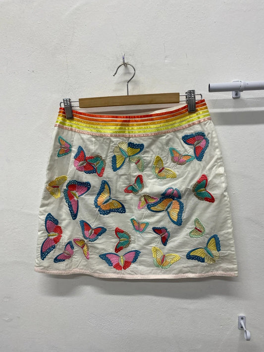 Fabulous Y2K Whistles Butterfly mini skirt Uk8 boho SN002