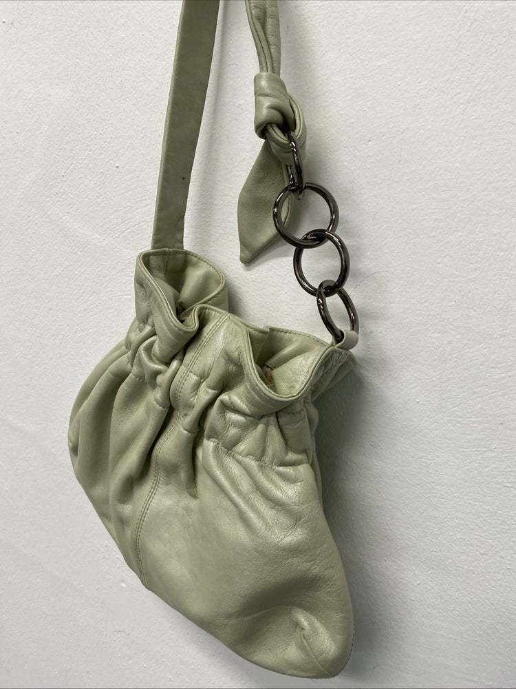 Fabulous super rare Mint Green Furla leather Bag Chain Detail Small SD002